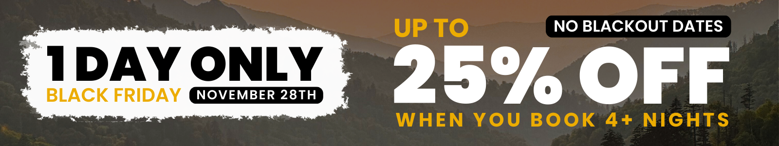 Heartland Cabin Rentals Black Friday Deals