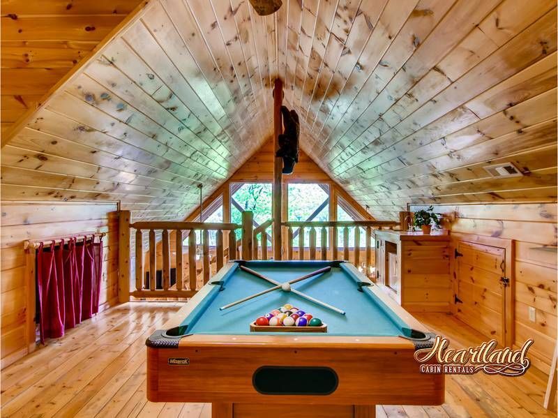 cabin with pool table